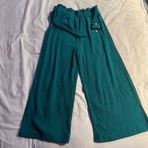 Ankle Length Green Pants